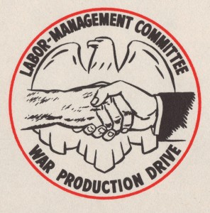 标志(从生产观念奖证书扫描),劳动管理委员会,战时生产,1944年