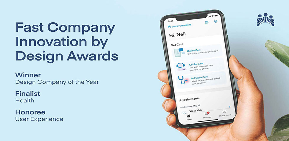Fast Company创新设计奖得主:年度最佳设计公司;决赛:健康;领奖人:用户体验。