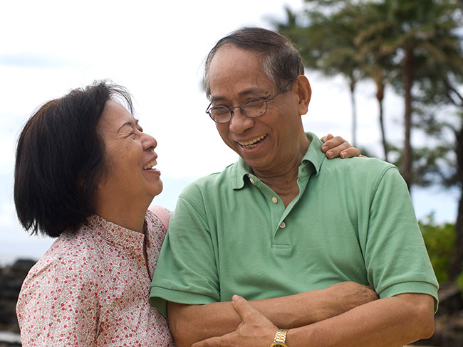 Happy senior couple.