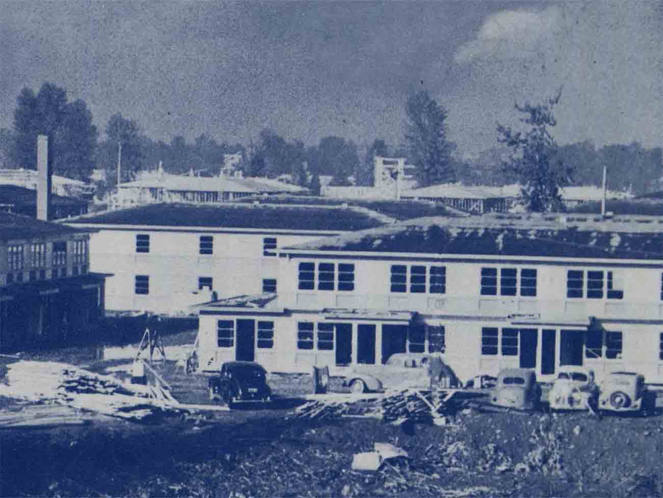 Vanport在建职工公寓,1942年。