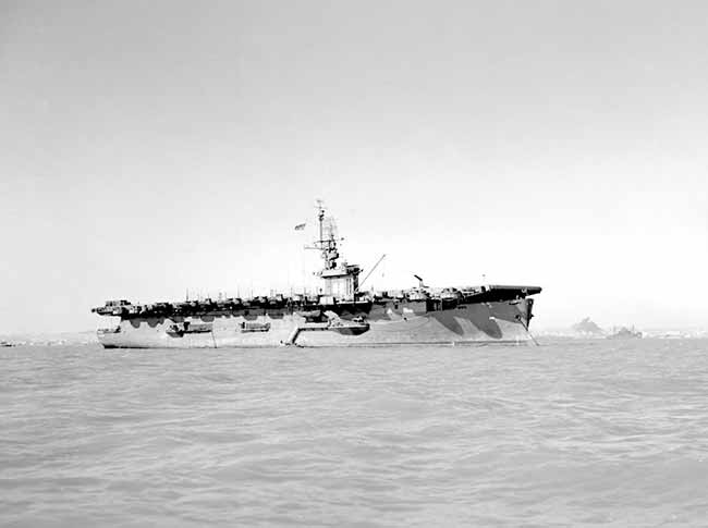 埃斯佩兰斯角CVE 88号在旧金山湾,建造航空母舰Tananek湾,推出3月3日,1944年,凯撒温哥华船厂